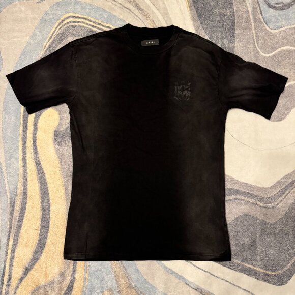 Amiri Black Sparkle MA Logo Tee Mens Size Medium or Large - Picture 1 of 4